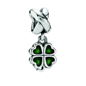 Authentic Pandora Four-Leaf Clover Dangle Charm - Retired - NWOT